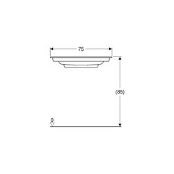 Geberit ONE Möbelwaschtisch Abgang horizontal verk. Ausladung 75cm T 40cm o. Hahnl. ... GEBERIT-500391011 4025410572363 (Abb. 1)