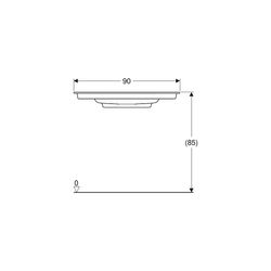 Geberit ONE Möbelwaschtisch Abgang horizontal verk. Ausladung 90cm T 40cm o. Hahnl. ... GEBERIT-500395011 4025410572431 (Abb. 1)