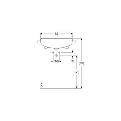 Geberit VariForm Halbeinbauwaschtisch rechteckig Überlauf sichtbar, Weiß/KeraTect... GEBERIT-500681001 4025410643384 (Abb. 1)