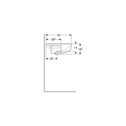 Geberit VariForm Halbeinbauwaschtisch rechteckig Überlauf sichtbar, Weiß/KeraTect... GEBERIT-500681001 4025410643384 (Abb. 1)