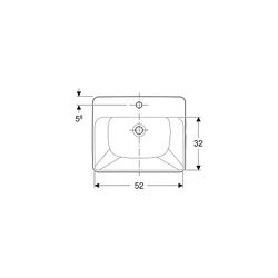 Geberit VariForm Halbeinbauwaschtisch rechteckig Überlauf sichtbar, Weiß/KeraTect... GEBERIT-500681001 4025410643384 (Abb. 1)