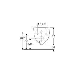 Geberit Renova Comfort Wand-WC Tiefspüler, erhöht, geschlossene Form, Rimfree Tiefe ... GEBERIT-500694011 4025416709787 (Abb. 1)
