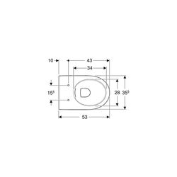 Geberit Renova Comfort Wand-WC Tiefspüler, erhöht, geschlossene Form, Rimfree Tiefe ... GEBERIT-500694011 4025416709787 (Abb. 1)