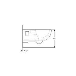 Geberit Renova Comfort Wand-WC Tiefspüler, verlängerte Ausladung, teilgeschlossene F... GEBERIT-500693011 4025416709756 (Abb. 1)
