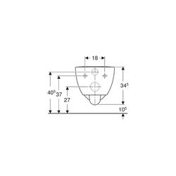 Geberit Renova Comfort Wand-WC Tiefspüler, verlängerte Ausladung, teilgeschlossene F... GEBERIT-500693011 4025416709756 (Abb. 1)
