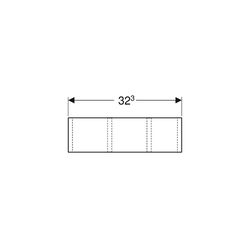 Geberit Schubladeneinsatz H-Unterteilung, für untere Schublade, 32,3x9,8x20cm, Lava/... GEBERIT-500676001 4025416140825 (Abb. 1)