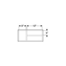 Geberit Schubladeneinsatz T-Unterteilung, für obere Schublade, 32,3x5,9x15cm, Lava/M... GEBERIT-500678001 4025416224921 (Abb. 1)