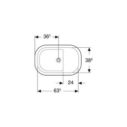 Geberit Bambini Sitzbadewanne Länge 71,5cm, Breite 46,5cm, Höhe 39,5cm, Alpinweiß... GEBERIT-407730016 4022009323863 (Abb. 1)