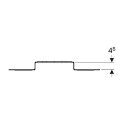 Geberit Montageplatte abgesetzt, zweifach, Anschlussdistanz 10cm oder 15,3cm... GEBERIT-650732002 4025416210801 (Abb. 1)