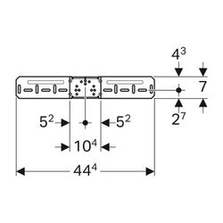 Geberit Montageplatte abgesetzt, einfach... GEBERIT-650733002 4025416210832 (Abb. 1)
