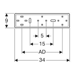 Geberit Mapress Montageplatte für Gaszähler 1,0215, AD 25cm... GEBERIT-91096 4024723910961 (Abb. 1)