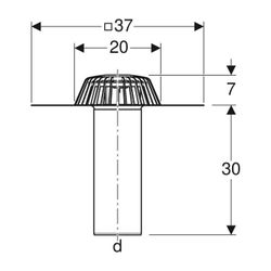 Geberit Dachwassereinlauf mit Anschlussblech Außendurchmesser 110mm... GEBERIT-359037001 4025416552826 (Abb. 1)