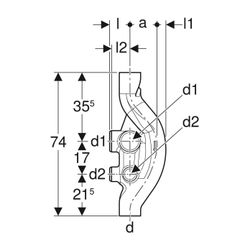 Geberit PE Sovent Formstück d 110mm, d1 110mm, d2 75mm... GEBERIT-367614161 4025416292661 (Abb. 1)