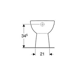 Geberit Renova Stand-WC Tiefspüler, Abgang vertikal, teilgeschlossene Form, Tiefe 53... GEBERIT-500811012 4025410695802 (Abb. 1)