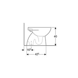 Geberit Renova Stand-WC Tiefspüler, Abgang vertikal, teilgeschlossene Form, Tiefe 53... GEBERIT-500811012 4025410695802 (Abb. 1)