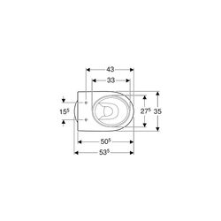 Geberit Renova Stand-WC Tiefspüler, Abgang vertikal, teilgeschlossene Form, Tiefe 53... GEBERIT-500811012 4025410695802 (Abb. 1)