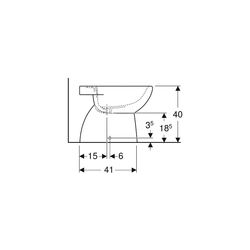 Geberit Renova Standbidet teilgeschlossene Form, Tiefe 52cm, Überlauf sichtbar, Weiß... GEBERIT-500812018 4025410712462 (Abb. 1)