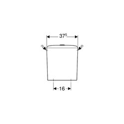 Geberit iCon Aufputzspülkasten aufgesetzt, 2-Mengen-Spülung, Wasseranschluss seitlic... GEBERIT-229420600 4022009332551 (Abb. 1)
