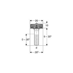 Geberit Pluvia Dachwassereinlauf mit Flansch, für Rinnen Maximale Ablaufleistung 25l... GEBERIT-359007001 4025410717528 (Abb. 1)