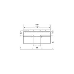 Geberit Xeno2 Unterschrank für Waschtisch, mit, Breite ab 120cm, 4 Schubladen, 117,4... GEBERIT-500518011 4025416610304 (Abb. 1)