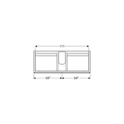 Geberit Xeno2 Unterschrank für Waschtisch, mit, Breite ab 120cm, 4 Schubladen, 117,4... GEBERIT-500518011 4025416610304 (Abb. 1)