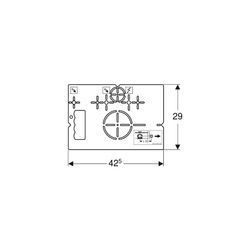 Geberit Bohrschablone für Wand-WC, Geberit AquaClean... GEBERIT-111747001 4025416307235 (Abb. 1)