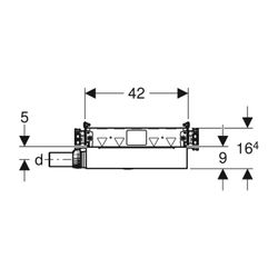 Geberit GIS Element für Dusche, mit Wandablauf, für Estrichhöhe am Einlauf 90-200mm... GEBERIT-461734001 4025416289067 (Abb. 1)