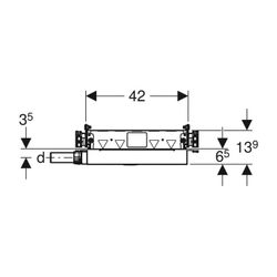 Geberit GIS Element für Dusche, mit Wandablauf, für Estrichhöhe am Einlauf 65-90mm... GEBERIT-461736001 4025416289098 (Abb. 1)