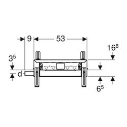 Geberit Kombifix Element für Dusche, mit Wandablauf, für Estrichhöhe am Einlauf 65-9... GEBERIT-457536001 4025416289036 (Abb. 1)