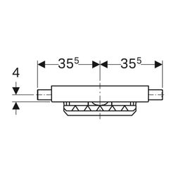 Geberit Kombifix Element für Dusche, mit Wandablauf, für Estrichhöhe am Einlauf 65-9... GEBERIT-457536001 4025416289036 (Abb. 1)