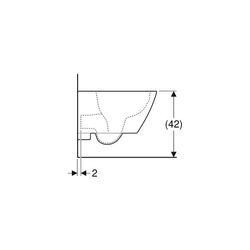Geberit Smyle Square Wand-WC Tiefspüler Rimfree, Ausladung 49cm, KeraTect, Weiß... GEBERIT-500379018 4025416211884 (Abb. 1)
