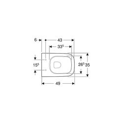 Geberit Smyle Square Wand-WC Tiefspüler Rimfree, Ausladung 49cm, KeraTect, Weiß... GEBERIT-500379018 4025416211884 (Abb. 1)