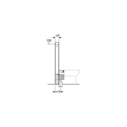 Geberit Monolith Sanitärmodul für Stand-WC, Höhe 114cm, Frontverkleidung aus Steinze... GEBERIT-131033005 4025410519177 (Abb. 1)