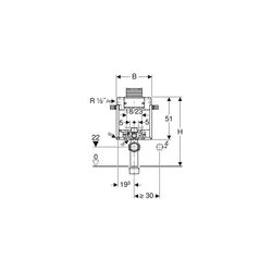 Geberit Kombifix Element für Wand-WC 82cm, mit Omega Unterputzspülkasten 12cm... GEBERIT-110000001 4025416301707 (Abb. 1)