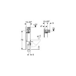 Geberit Kombifix Element für Wand-WC 82cm, mit Omega Unterputzspülkasten 12cm... GEBERIT-110000001 4025416301707 (Abb. 1)