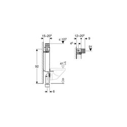 Geberit Kombifix Element für Wand-WC 98cm, mit Omega Unterputzspülkasten 12cm... GEBERIT-110010001 4025416301738 (Abb. 1)