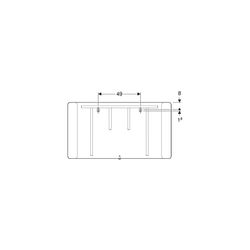 Geberit Option Square Lichtspiegel Beleuchtung beidseitig, Breite 120cm, Höhe 65cm, ... GEBERIT-819220000 4022009327632 (Abb. 1)