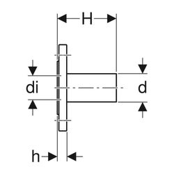 Geberit Mapress C-Stahl Flansch 6 bar, mit Einschubende Außendurchmesser 42mm, DN 40... GEBERIT-23767 4024723237679 (Abb. 1)