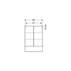 Geberit Renova Plan Spiegelschrank mit zwei Türen und zwei Glaseinlegeböden 58,8x85x... GEBERIT-502365011 4025410681096 (Abb. 1)