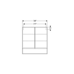 Geberit Renova Plan Spiegelschrank mit 2 Türen, 78,8x85x17,5cm, Lava lackiert matt... GEBERIT-502366JK1 4025410685209 (Abb. 1)