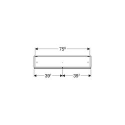 Geberit Renova Plan Spiegelschrank mit 2 Türen, 78,8x85x17,5cm, Lava lackiert matt... GEBERIT-502366JK1 4025410685209 (Abb. 1)