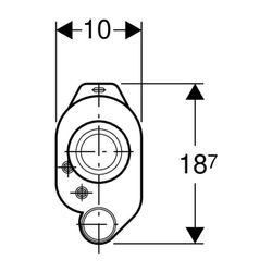 Geberit Urinalsiphon Abgang horizontal, mit Sonde Außendurchmesser 40mm, weiß-alpin... GEBERIT-152934111 4025416148555 (Abb. 1)