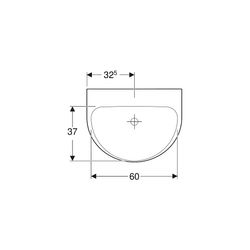 Geberit Renova Waschtisch, Breite 65cm, Tiefe 50cm, ohne Hahnloch, ohne Überlauf, We... GEBERIT-500664018 4025416139904 (Abb. 1)