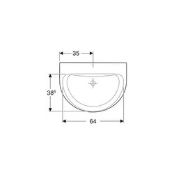 Geberit Renova Waschtisch, Breite 70cm, Tiefe 52cm, ohne Hahnloch, ohne Überlauf, We... GEBERIT-500669018 4025416142720 (Abb. 1)