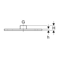 Geberit Grundplatte rechteckig, Zweiloch, mit Gewindemuffe G 1/2"... GEBERIT-362826261 4025416023876 (Abb. 1)