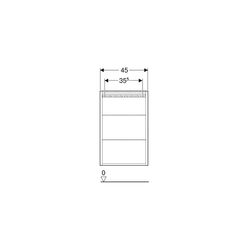Geberit Hängeschrank rechteckig, mit einer Tür 45x70cm, Weiß lackiert hochglänzend... GEBERIT-502318011 4025410941657 (Abb. 1)