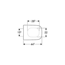 Geberit Renova Plan WC-Sitz, eckiges Design Quick-Release, für WC teilgeschlossene F... GEBERIT-500692011 4025416709718 (Abb. 1)