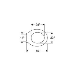 Geberit Renova Comfort WC-Sitzring, barrierefrei, antibakteriell, Befestigung von un... GEBERIT-572860000 4022009354126 (Abb. 1)
