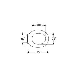 Geberit Renova Comfort WC-Sitzring barrierefrei, antibakteriell, Befür von oben ohne... GEBERIT-500680011 4025416224884 (Abb. 1)