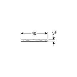 Geberit Option Square Lichtspiegel Beleuchtung oben, Breite 40cm, Höhe 80cm, Alumini... GEBERIT-819240000 4022009327960 (Abb. 1)
